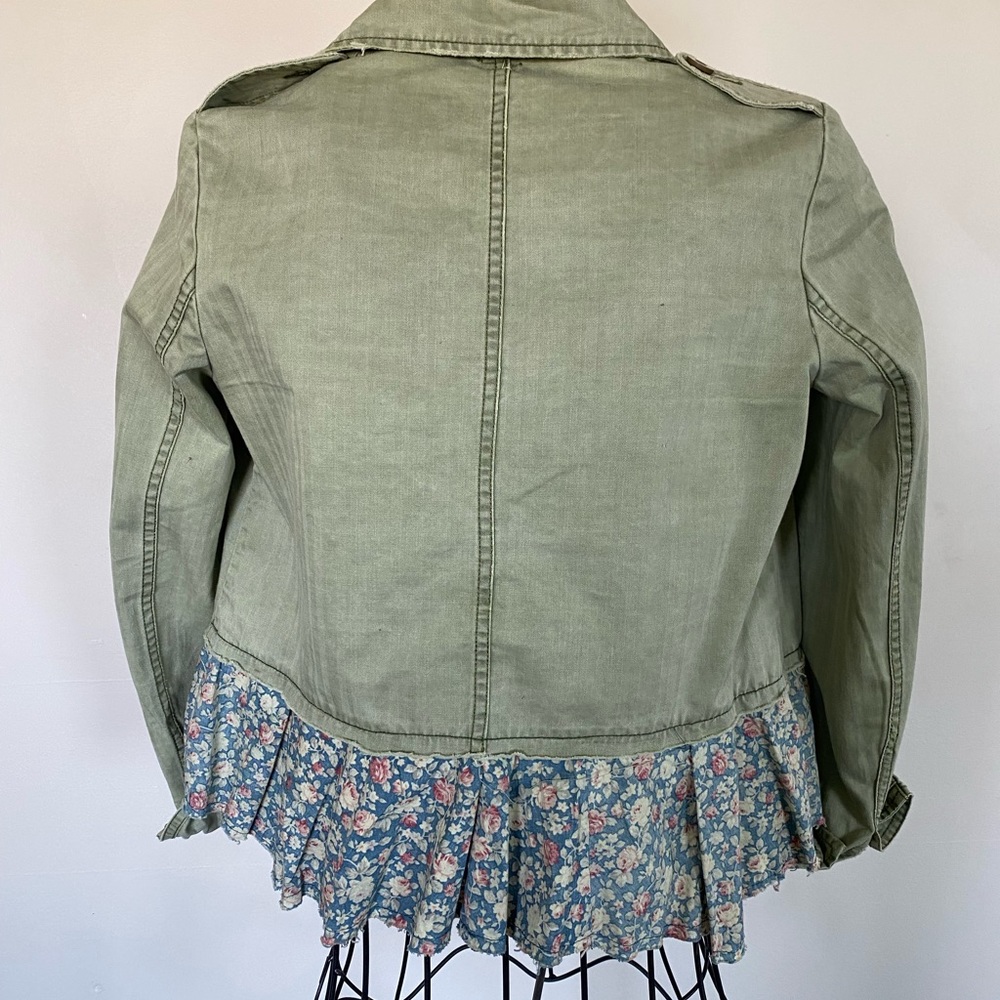 We The Free Vintage Style Green Button Up Jacket - Picture 8 of 8